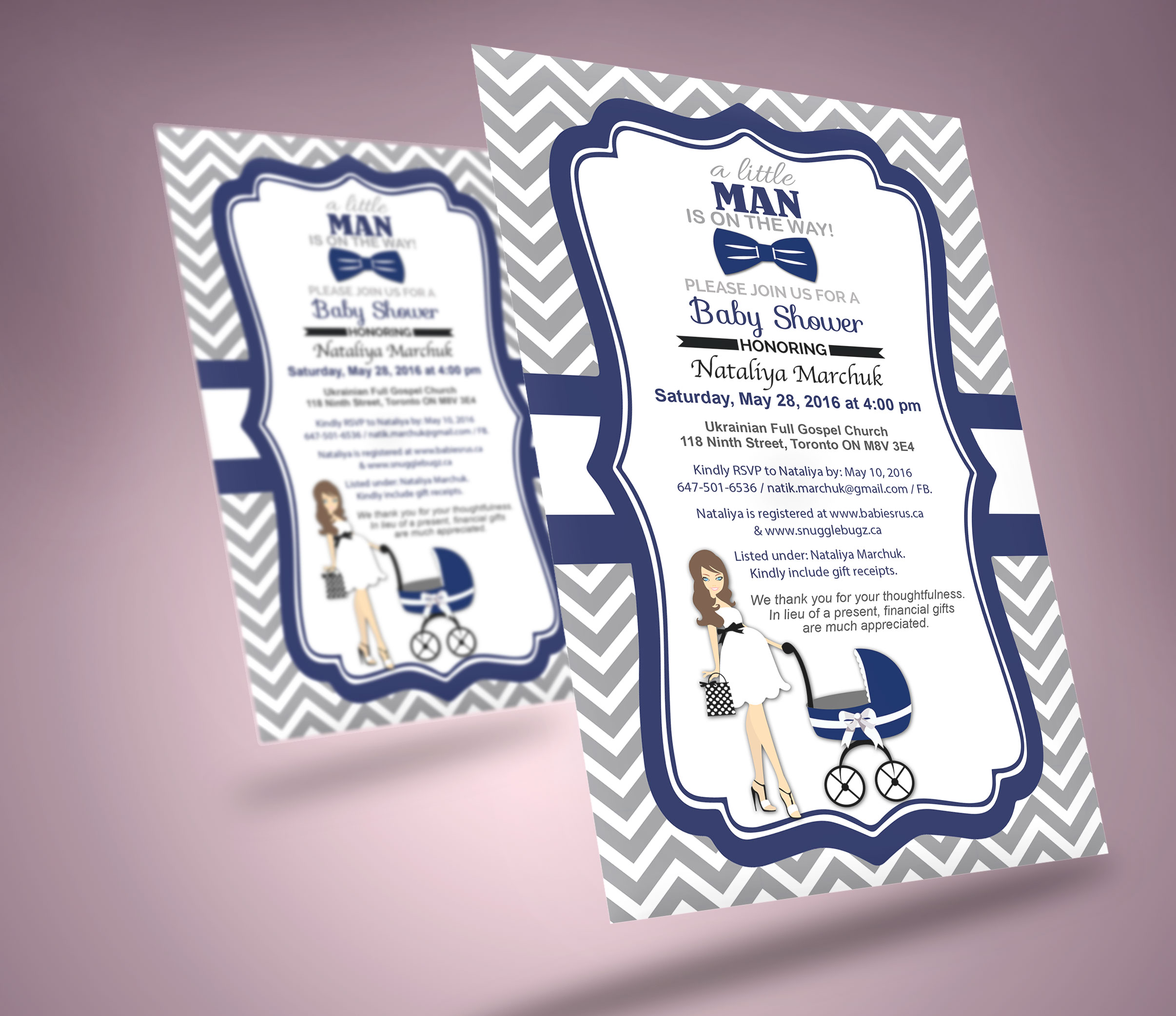 Baby shower invitation card design